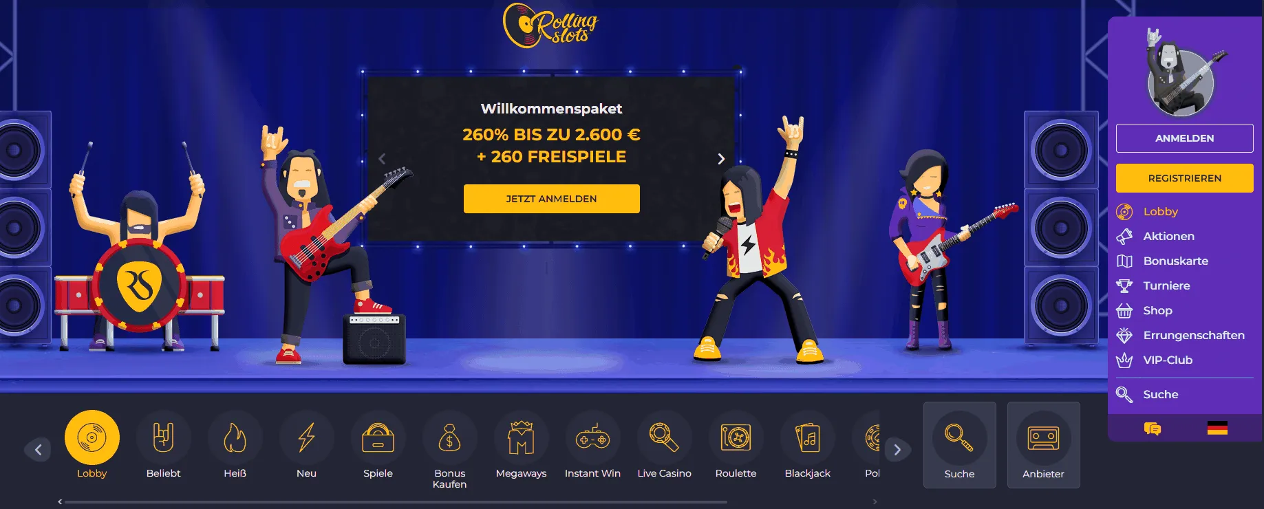 Rolling Slots Casino Rolling Slots Casino Startseite